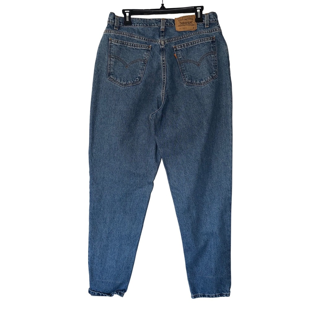 Vintage Levi's Orange Tab High Waisted Tapered Leg Jeans Blue USA Made‎ 16 MED